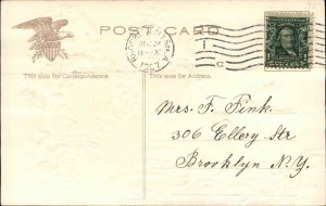 Christmas Angels Bells Holly c1900s-10s Postcard