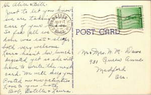 Vtg 1930s Picturesque Scenic Highway Muskegon Michigan MI Linen Postcard