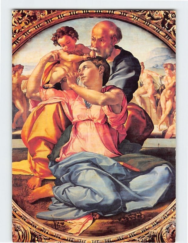 Postcard Holy Family By Michelangelo, Uffizi Gallery, Florence, Italy