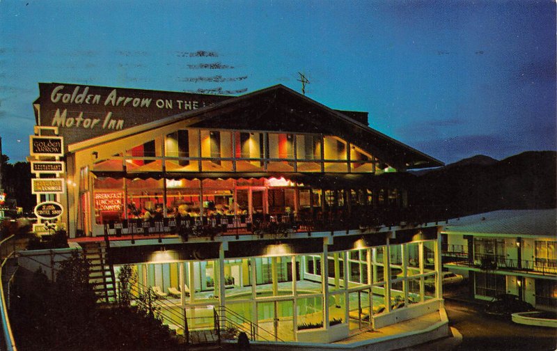 Lake Placid, New York, Golden Arrow Restaurant & Pool, Vintage, AA356-18