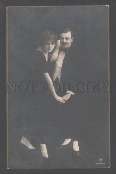 102919 TANGO Dancers ART NOUVEAU Vintage PHOTO tinted PC