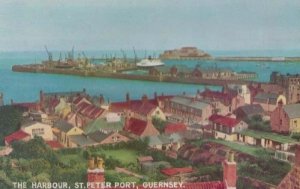 St Peter Port Harbour 2x Vintage Guernsey Postcard s