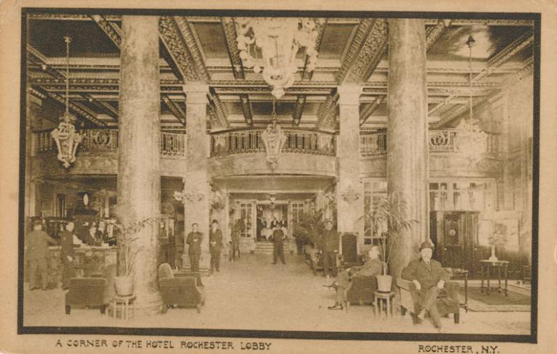 Hotel Rochester - Corner of Hotel Lobby - Rochester, New York - pm 1910 - DB