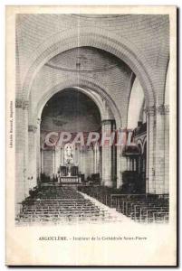 Postcard Old Angouleme Interior of Cathedrale Saint Pierre