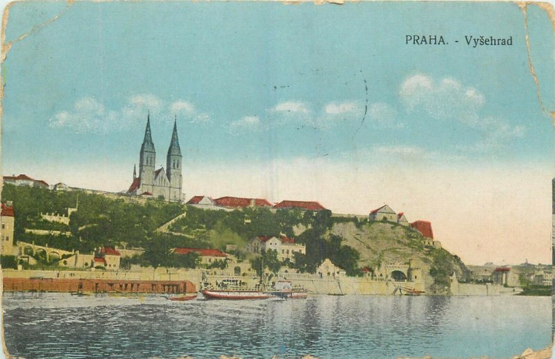 Praha Czech R. - Vysehrad 1918 postcard