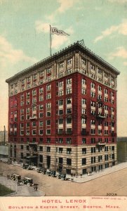 Vintage Postcard 1910s Hotel Lenox Boylston & Exeter Street Boston Massachusetts