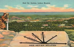 Vintage Postcard Rock City Gardens Lookout Mountain Highway 58 C.T Art-Colortone