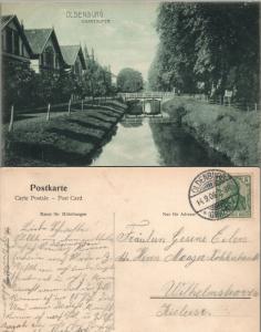 OLDENBURG HAARENUFER GERMANY ANTIQUE POSTCARD w/ STAMP