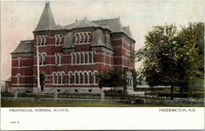 Postcard NB Fredericton Provincial Normal School 1907 K43