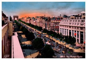 Postcard RPPC France Paris - Avenue des Champs-Elysees - Gany