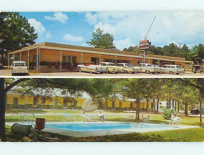 Unused Pre-1980 OLD CARS & PINE LAWN MOTEL & RESTAURANT Roberta GA u4823@