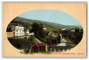 c1910 Bridge of the Flamencos Faial Sao Miguel Azores Portugal Antique Postcard