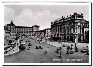 Italia Italy Torino Modern Postcard Piazza Castello