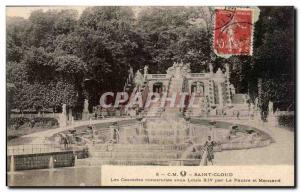 Postcard Old Saint Cloud waterfalls built under Louis XIV by Pautre and Mansard