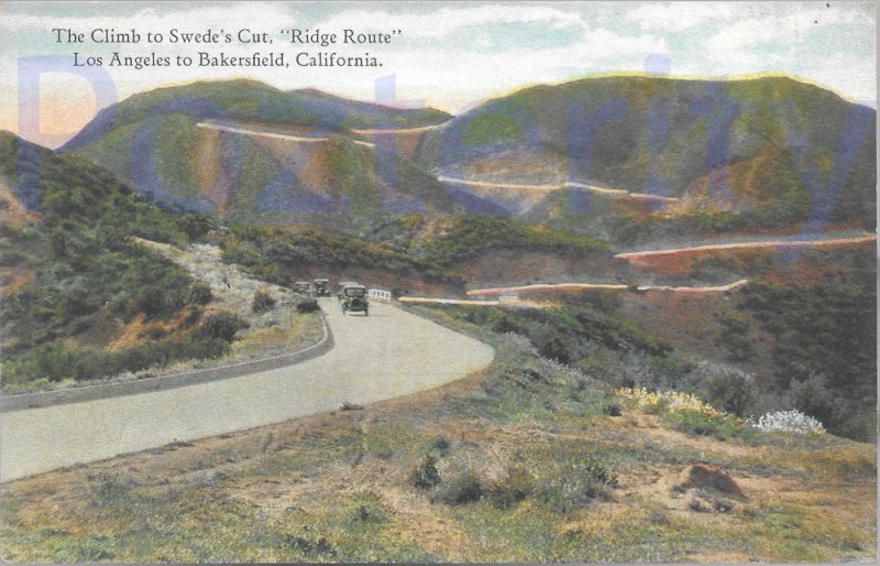 The climb to swede's cut ridge route between los angeles and bakersfield