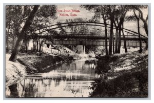 Third Street Bridge Abilene Kans. Kansas Postcard c1909 Postmark