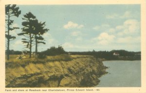 Charlottetown Prince Edward Island Canada Farm & Shore, Rosebank 1954 Postcard