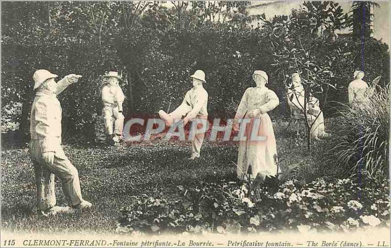 Old Postcard Clermont Ferrand Fountain Petrifying