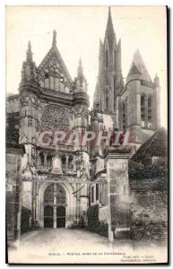 Old Postcard Senlis Portal Northern Cathedrale