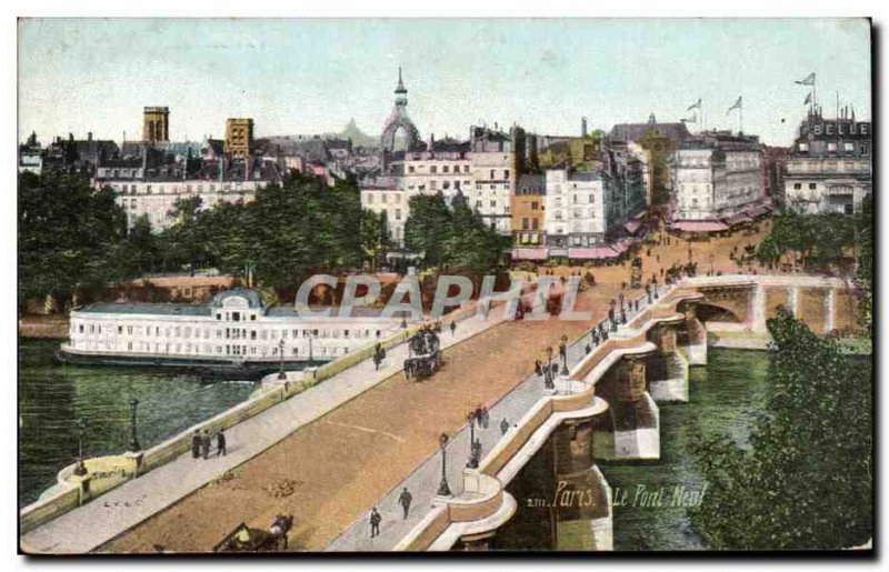 Old Postcard Paris Pont Neuf