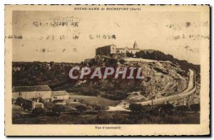 Old Postcard Notre Dame de Rochefort Gard Overview