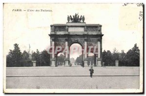 Old Postcard Paris Arc Tuileries