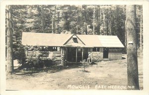 Postcard RPPC 1930s New Hampshire East Hebron Resort Lodge Mowglis NH NH24-3258