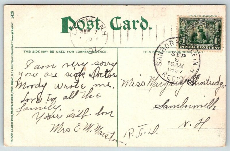 Laconia  New Hampshire  Postcard   1907