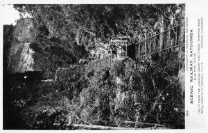 Blue Mountains NSW Australia Katoomba Scenic Railway Real Photo Postcard AA1653