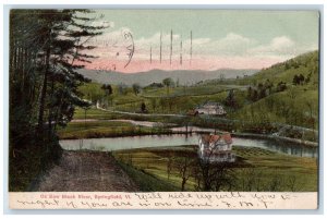 1907 View Of Ox Bow Black River Springfield Swanton Vermont VT Antique Postcard 