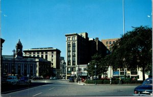 Vtg Stamford Connecticut CT Atlantic Square Town Hall 1950s Unused Postcard