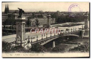 Old Postcard Paris Pont Alexandre III