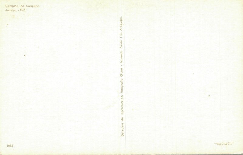 Peru Arequipa Vintage Postcard B65