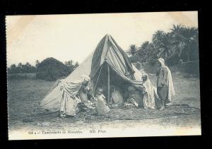 Printed Photo Postcard Nomadic family Camping in Tent Africa  B3340