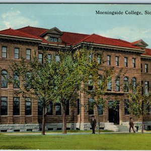 c1910s Sioux City IA Morningside College University Campus Postcard Student A211
