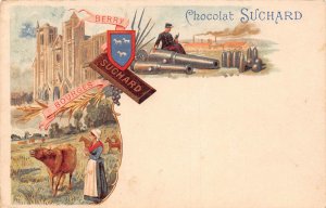 Advertising Chocolat Suchard France Bourges Canon Soldier Cattle postcard B978