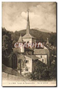 Old Postcard Protestant Church of Romainmotier view north is