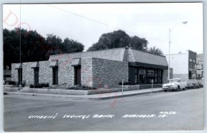 c1960s Anamosa, IA Downtown RPPC Citizen's Savings Bank Coca Cola Main St A108