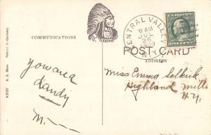 Central Valley New York Rustic Bridge Lime Rock Antique Postcard K32346