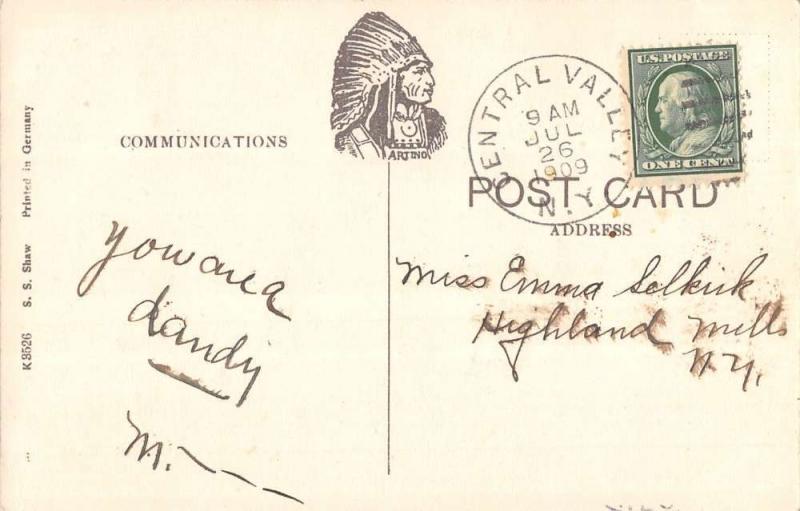 Central Valley New York Rustic Bridge Lime Rock Antique Postcard K32346