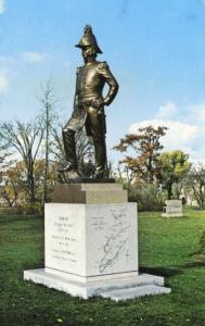 Statue Of Lieut-Col John By Ottawa ON Major Hills Park Emile Brunet Postcard D11