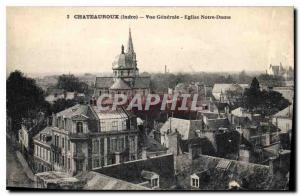 CPA Chateauroux Indre vue generale Eglise Notre Dame 