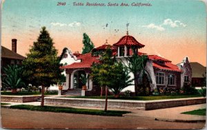 Postcard Tubbs Residence in Santa Ana, California