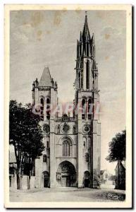 Old Postcard Senlis La Cathedrale West Portal