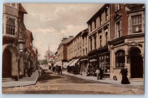 West Sussex England Postcard Station Road in Redhill c1910 Unposted Antique