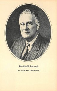 Franklin D. Roosevelt View Postcard Backing 