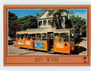 Postcard Old Town Trolley, Key West, Florida