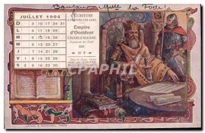 Old Postcard Empire of Charlemagne & # 39Occident Scripture Calendar 1904