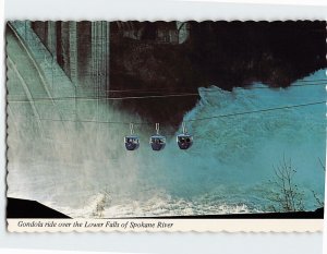 Postcard Gondola ride over the Lower Falls of Spokane River, Washington