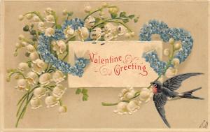 Valentines Day 1910 light writing on card